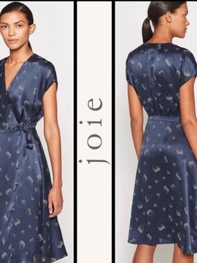 NWT Joie Bethwyn B Silk Wrap Dress